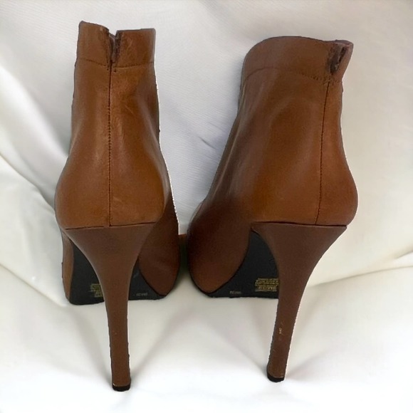 Jessica Simpson Womens Brown Leather Booties High Back Size 9 - Picture 11 of 13